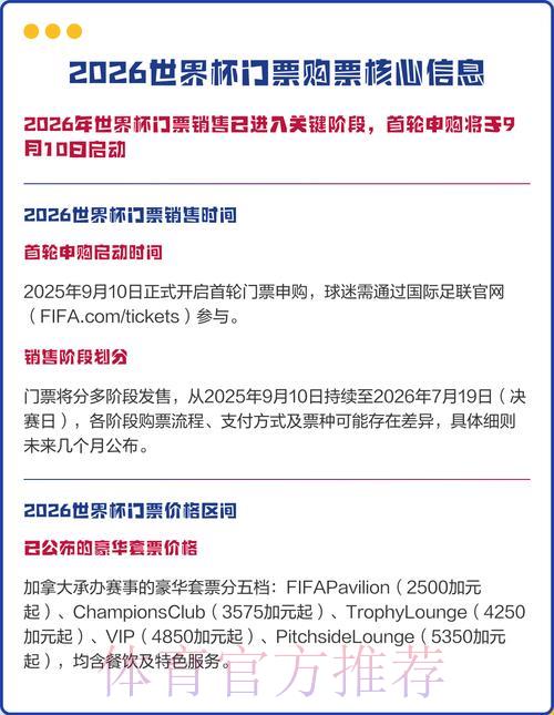 2026世界杯官方购票网站入口全面解析 2026世界杯官方购票网站入口全面解析